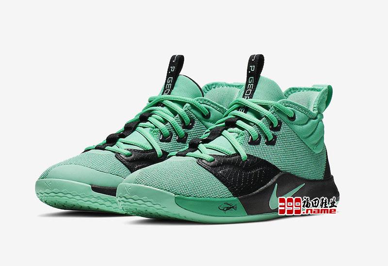 Nike PG3 GS “Menta Green” 保罗3三代签名战靴主题配色，货号: AQ2462-330 - 莆田鞋