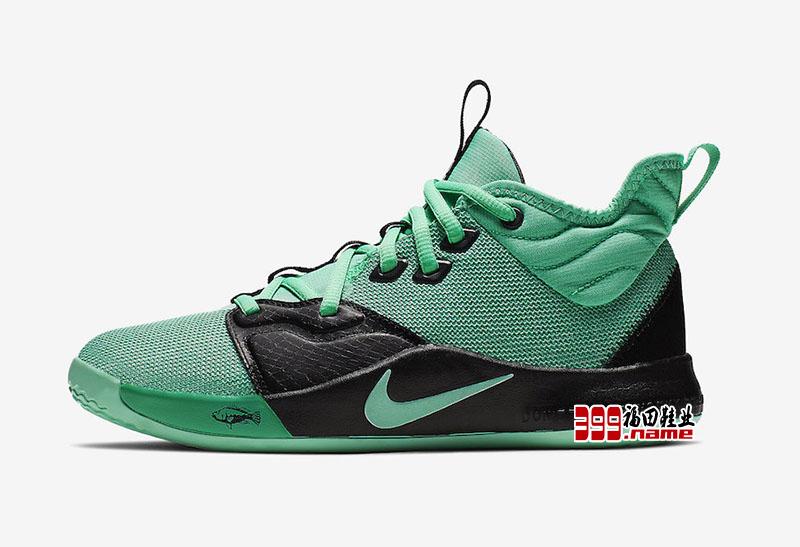 Nike PG3 GS “Menta Green” 保罗3三代签名战靴主题配色，货号: AQ2462-330 - 莆田鞋