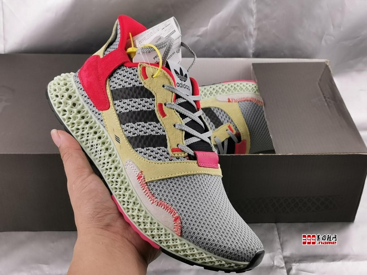 阿迪达斯 Adidas Consortium ZX 4000  4D拼接未来科技跑鞋 莆田鞋网 399.name