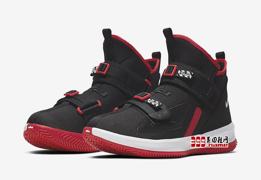 Nike LeBron Soldier 13 Bred Black Red White AR4228-003 Release Date