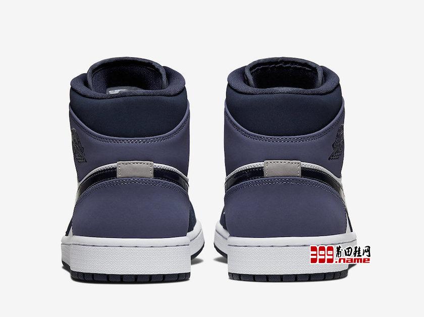 Air Jordan 1 Mid沙紫色鞋面+漆皮货号：554724-445  莆田鞋网 399.name