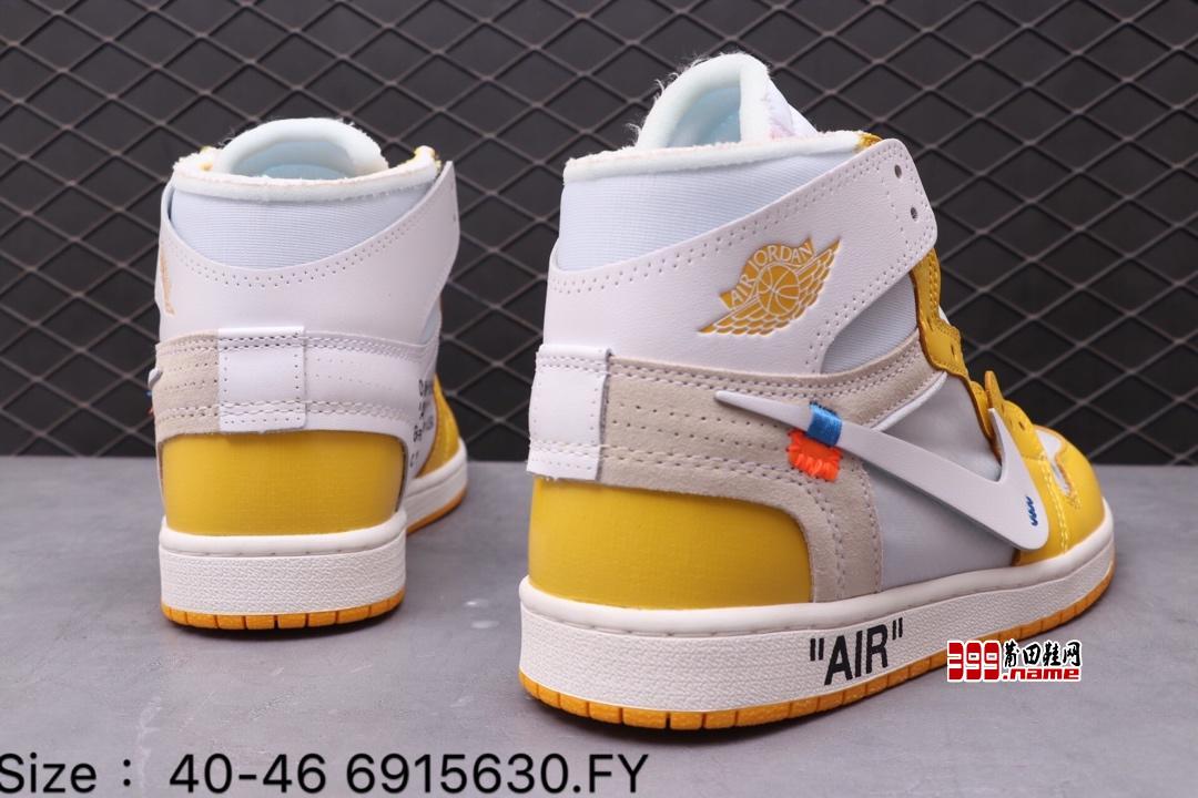 Air Jordan 1 x OFF-WHITE "UNC"白黄货号：AQ0818-149 莆田鞋网 399.name