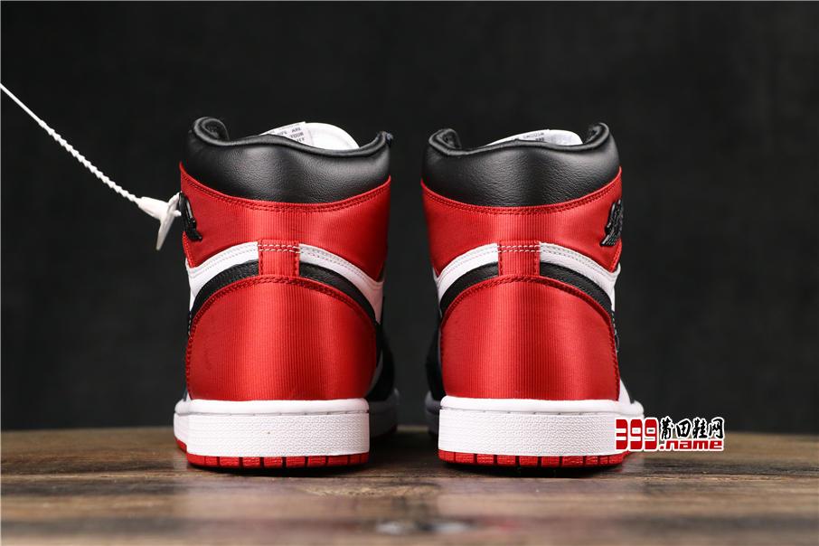  Air Jordan 1 Satin WMNS “Black Toe”丝绸黑脚趾 货号：CD0461-016 莆田鞋网 399.name