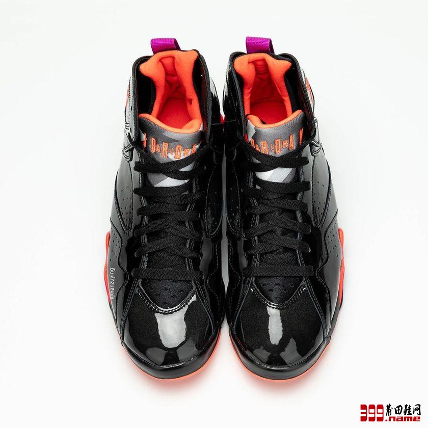 Air Jordan 7超硬核黑色漆皮鞋面货号：313358-006 | 莆田鞋网 399.name