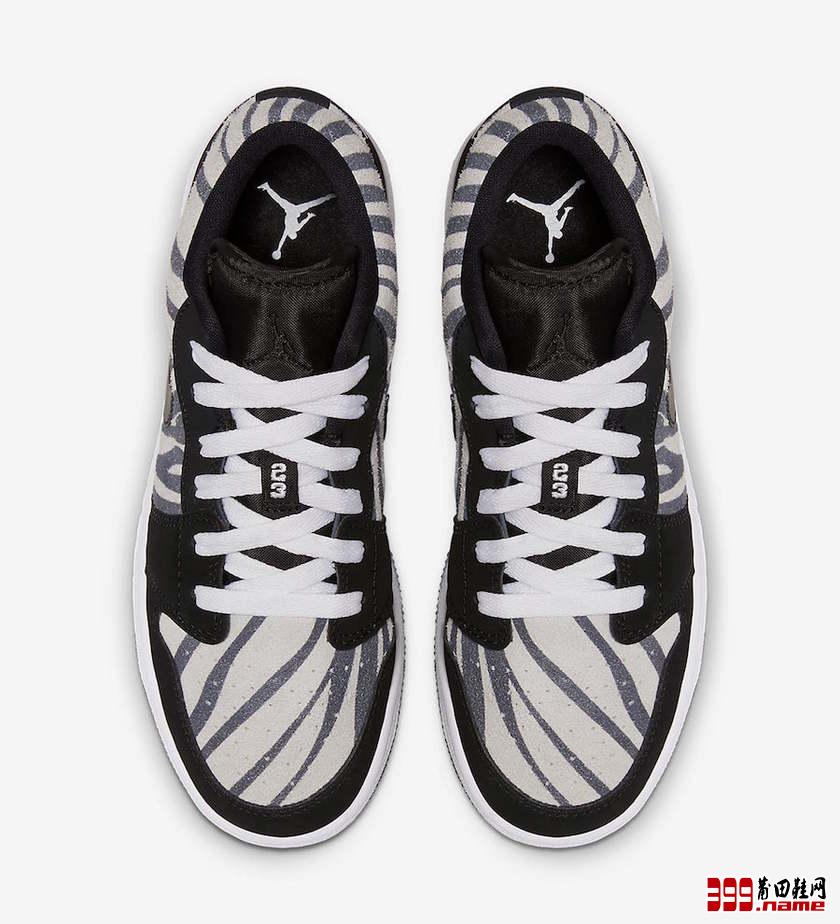 Air Jordan 1 Low GS “Zebra” 全新斑马纹 AJ 1 Low 货号：553560-057 发售日期：2019 年 9 月 | 莆田鞋网 399.name