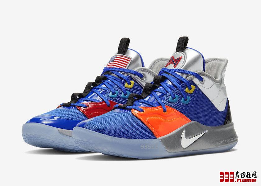 Nike PG 3 NASA 配色 货号：CI2667-400  发售日期：2019年10月23日 | 莆田鞋网 399.name