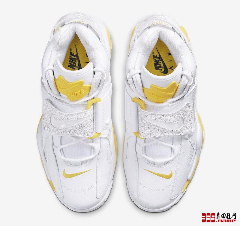 Nike Air Barrage Mid White Yellow Reflective 3M 反光设计 货号：CJ9574-100 | 莆田鞋网 www.399.name